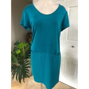 dolan left coast Turquoise Stretch Shift Dress 8